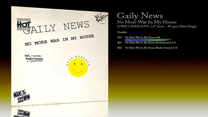 Gaily News (1989) No More War In My House [12' Inch - 45 RPM - Maxi-Single]