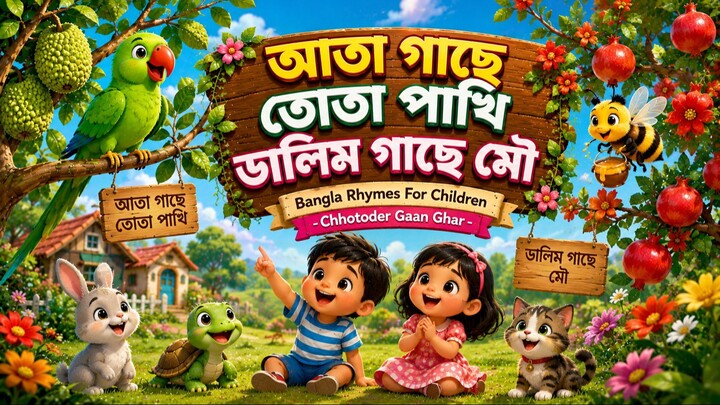 সূর্য মামা উঠল হেসে | Bangla Good Morning Rhyme for Kids | Chhotoder Gaan Ghar