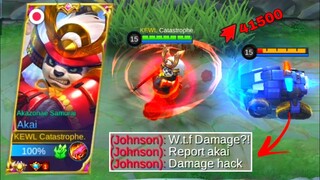 THIS IS WHY JOHNSON USERS HATES MY AKAI! | WTF DAMAGE!! | MLBB