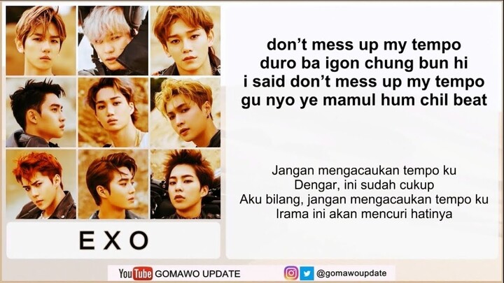 Easy Lyric EXO - TEMPO by GOMAWO [Indo Sub]
