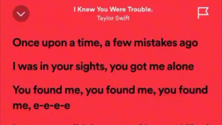 Taylor Swift-I Knew You Were Trouble