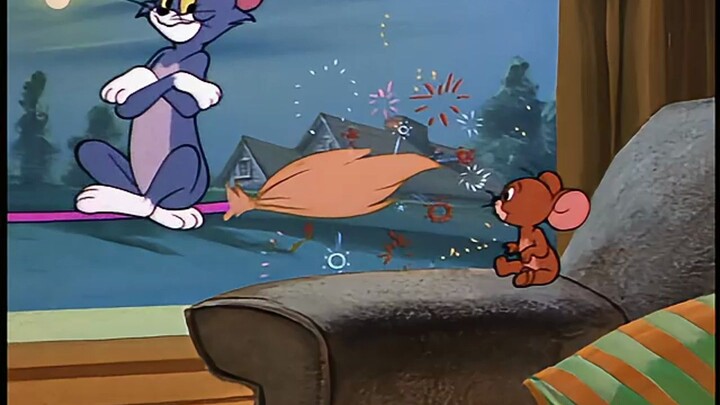 Tom and Jerry|ตอนที่ 098: แม่มดบิน [เวอร์ชั่นคืนสภาพ 4K] (ปล. ช่องซ้าย: เวอร์ชั่นวิจารณ์; ช่องขวา: เ