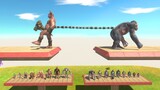 Tug of War Infernals vs Primates - Animal Revolt Battle Simulator