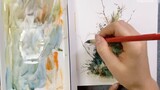 Watercolor Christmas Tree Tutorial ~ The last one of the Christmas theme