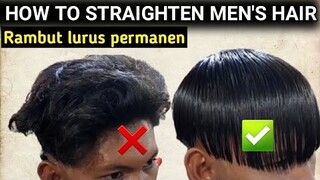 how to straighten men's hair - rambut bergelombang lurus secara permanen