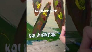 TIBA-TIBAT LUKIS KALIMANTAN DI BUKU TERBESAR LUKISAN INDONESIA?! 🎨😳❤️ #shorts #ErikaRichardo