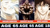 BAKI ALL ANIME CHARACTERS AGE COMPARISONS
