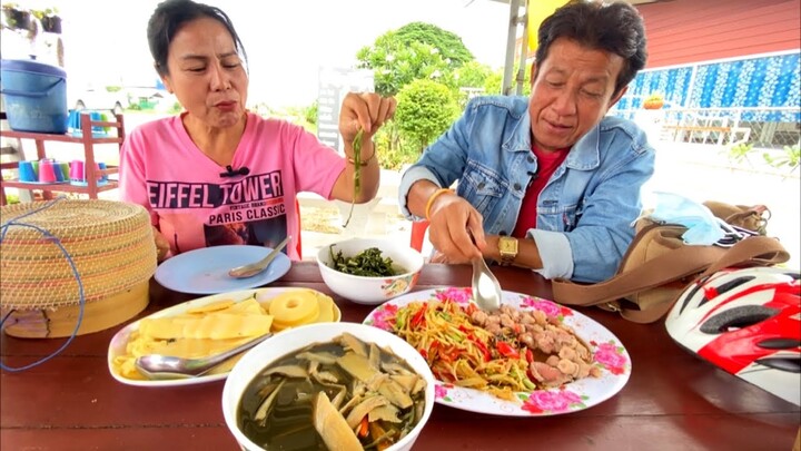 แกงหน่อไม้ตำบักหุ่งส้มผักแป้นของแซ่บอีสาน