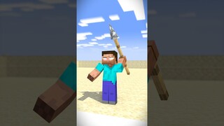 HELP Herobrine Throw SPEAR VS Entity VS Notch VS Mario #shorts #minecraft #herobrine #mario #entity