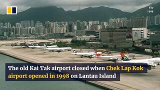 Cathay Pacific plane flies past Hong Kong’s Kai Tak once again