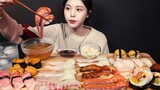 [Mukbang TV] - Sushi cá ngừ, tôm + bào ngư | ASRM