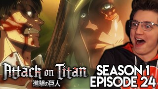ANNIE'S DESTRUCTION OF THE CITY! | Attack on Titan REACTION Episode 24