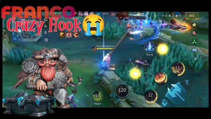 Game Mobile Legends Franco crazy hook😭