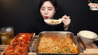 Mukbang mỳ tôm với cơm nguội #mukbang #mukbangASMR