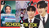 Korean Teenagers REACT TO ' AMERICAN SCHOOL TIKTOK'