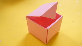 Cách làm hộp quà bằng giấy cực dễ - Cách Gấp Hộp Quà đơn giản Gấp giấy Origami -hộp bằng giấy a4