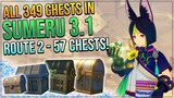 ALL 349 CHESTS IN SUMERU DESERT 3.1! - LOWER SETEKH! | ROUTE 2 - 57 CHESTS!