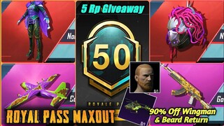 C3S7 Royal Pass M13 Maxout | 4500 UC Royal Pass RP M13 Max Level 50 | Full Maxout RP M13 BGMI