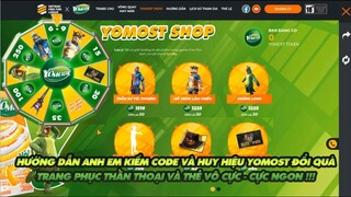 Free Fire| Hướng dẫn anh em cách lấy code yomost - Đổi quà trang phục thần thoại và thẻ vô cực