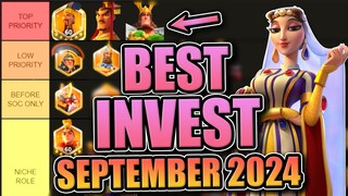 Legendary Investment Tier List [F2P & Low Spend -- Open Field] Rise of Kingdoms September 2024