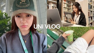 UNI VLOG | study with me for midterms, waking up early, my matcha order 🌞📚