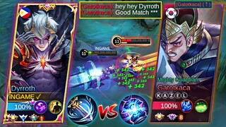 GLOBAL DYRROTH VS BUFFED GATOTKACA GLOBAL FIGHTER | NEW DYRROTH BEST 1 SHOT ATTACK SPEED BUILD RANK