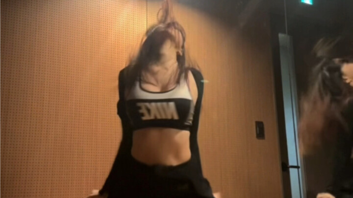 Dancing alone in the dance studio