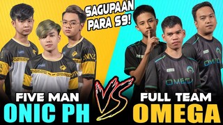 FIVE MAN ONIC PH vs. FULL TEAM OMEGA ESPORTS  | SAGUPAAN S9 in RANK! ~ MOBILE LEGENDS