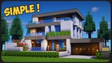 Cara Membuat Rumah Modern Simple 3 Lantai + Halaman Belakang ! || Minecraft Modern Pt.60
