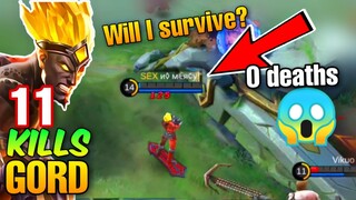 GORD 11 KILLS WITH NO DEATHS !! - HELCURT WAS MAD 😂 - GORD EPIC GAMEPLAY | MOBILE LEGENDS BANG BANG