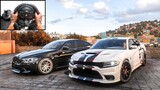 Dodge Charger SRT Hellcat & BMW M5 CONVOY | Forza Horizon 5 | Steering Wheel Gameplay