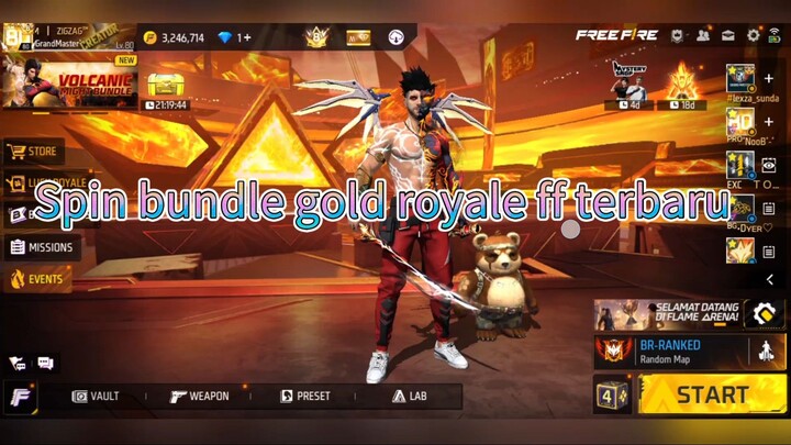 Spin bundle gold royale ff terbaru