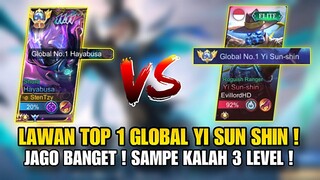 LAWAN TOP 1 GLOBAL YI SUN SHIN ! TIPS HAYABUSA SAAT KALAH 3 LEVEL ! Stenly Top Global Hayabusa !