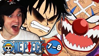 Luffy LOSES it FIGHTING BUGGY!! | One Piece Episode 7 & 8 REACTION!!