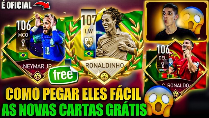 COMO PEGAR RONALDINHO 107 & NEY E CR7 106 GRÁTIS😱 SAIU AS NOVAS CARTAS "OFICIAL"🔥 FIFA MOBILE 23