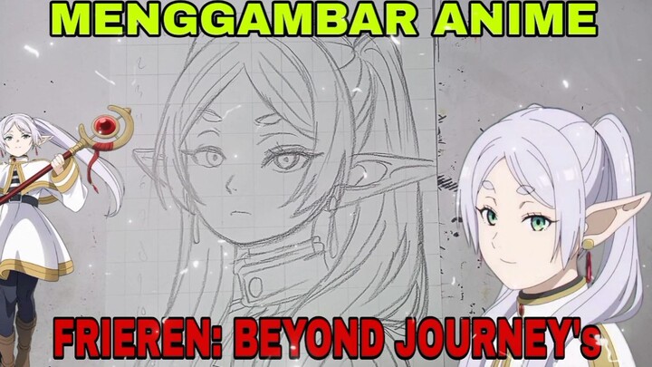 menggambar anime frieren beyond Journey'S