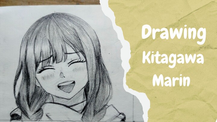 Drawing Kitagawa Marin dari anime my dress up darling