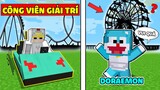 TÔ GÀ VÀ DORAEMON ĐI CHƠI CÔNG VIÊN GIẢI TRÍ TRONG MINECRAFT*SINH NHẬT DORAEMON PHẦN 2