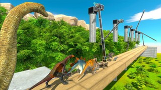 OBSTACLE COURSE Deadly Bridge - Animal Revolt Battle Simulator