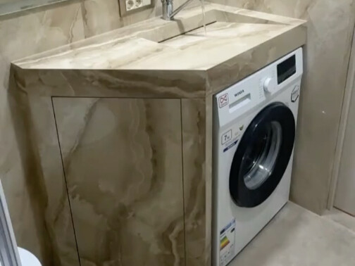 Thiết kế tích hợp bồn rửa tay và máy giặt