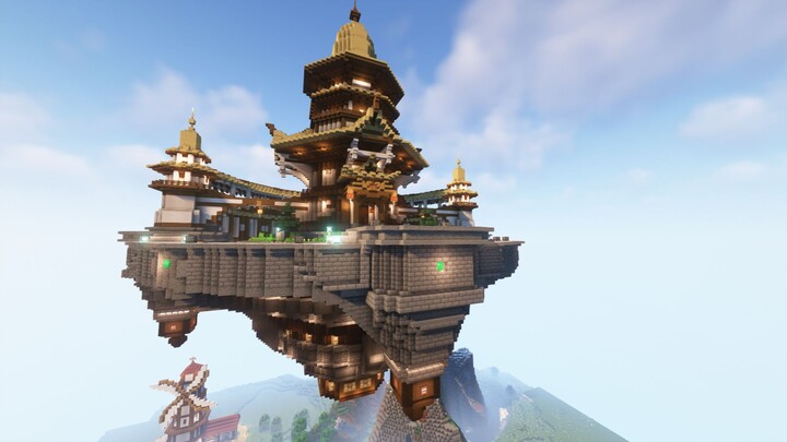 [ Minecraft x Genshin Impact ] Build a group of jade pavilions to deter