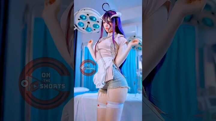 Albedo Nurse Cute Dance  Overlord Cosplay #shorts