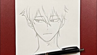 Anime guy drawing | how to draw step-by-step using just a pencil