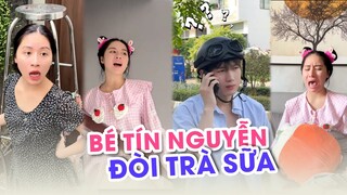 Bé Tín Nguyễn đòi uống trà sữa