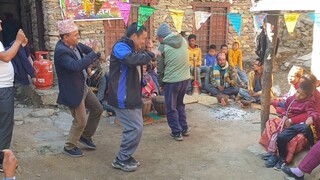 Dance in Traditional Cultural Nepalese Music Called 'Panchebaja' | Marriage in Nepal |