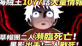 海賊王1077話大量情報：草帽團二人“瀕臨死亡”！黑影出手！一人戰死！