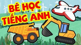 Bé tập nói tiếng anh qua phương tiện giao thông| Máy xúc , xe cần cẩu , xe cứu hỏa , xe trộn bê tông