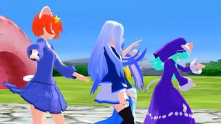 【mmd di gi charat】リンナ・キャラット＆ミ・ケ・キャラット＆憂鈴ちゃん＆アクアちゃんでメカクシコード