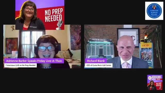 Adrienne Barker speaks no prep needed guest Richard Blank Costa Ricas Call Cente