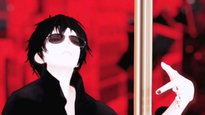 Black blind man's pole dance [Black blind man MMD]